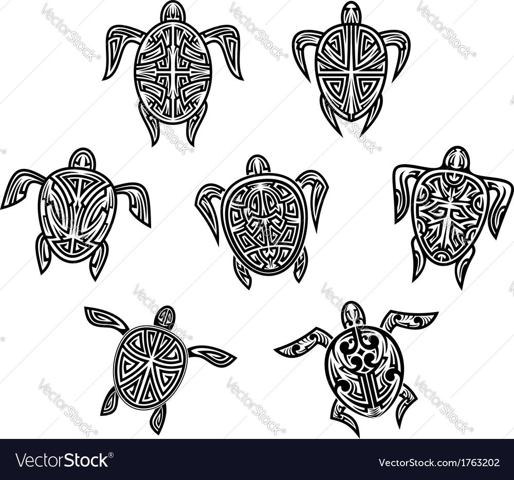 tribal turtles tattoos royalty free vector image tribal turtles tattoos royalty free vector image