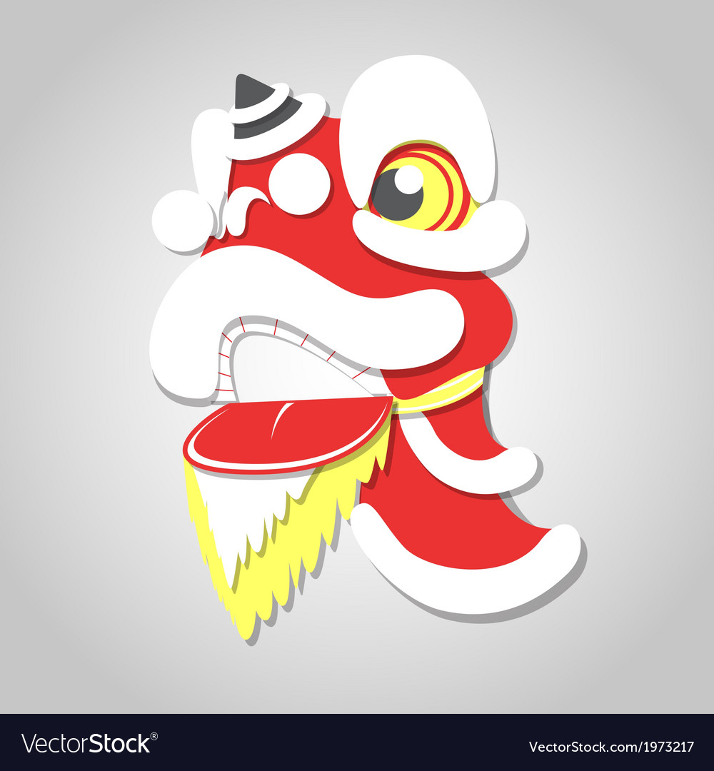 Chinese lion new year celebration Royalty Free Vector Image
