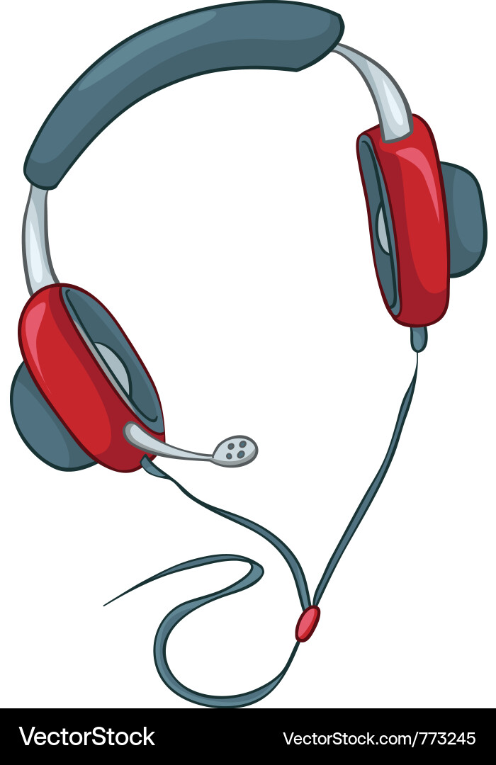 Cartoons headphone Royalty Free Vector Image VectorStock
