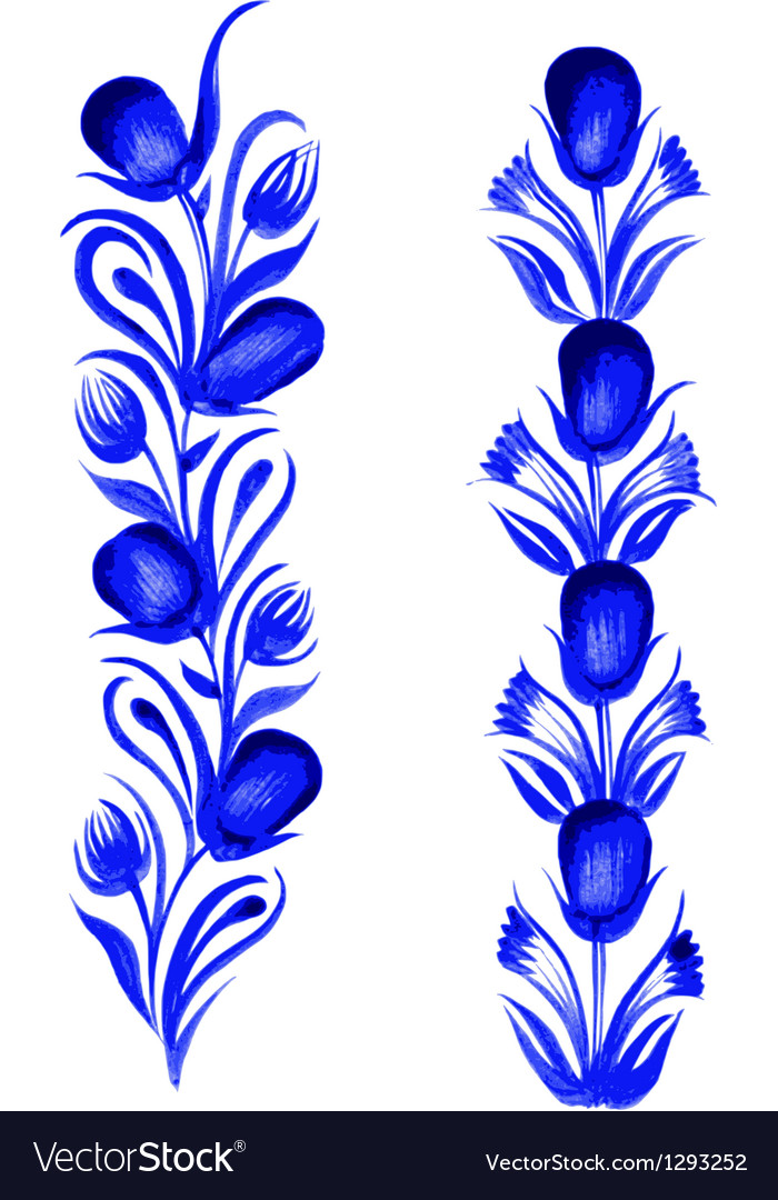 Blue flower Royalty Free Vector Image - VectorStock