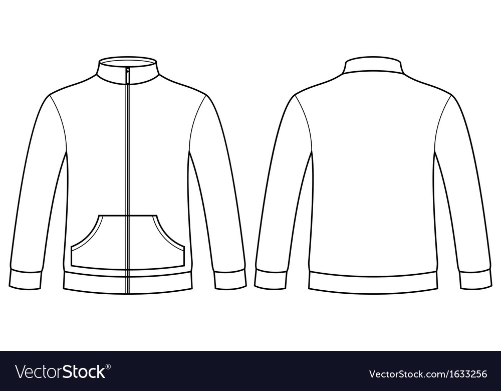 blank sweatshirt template vector image