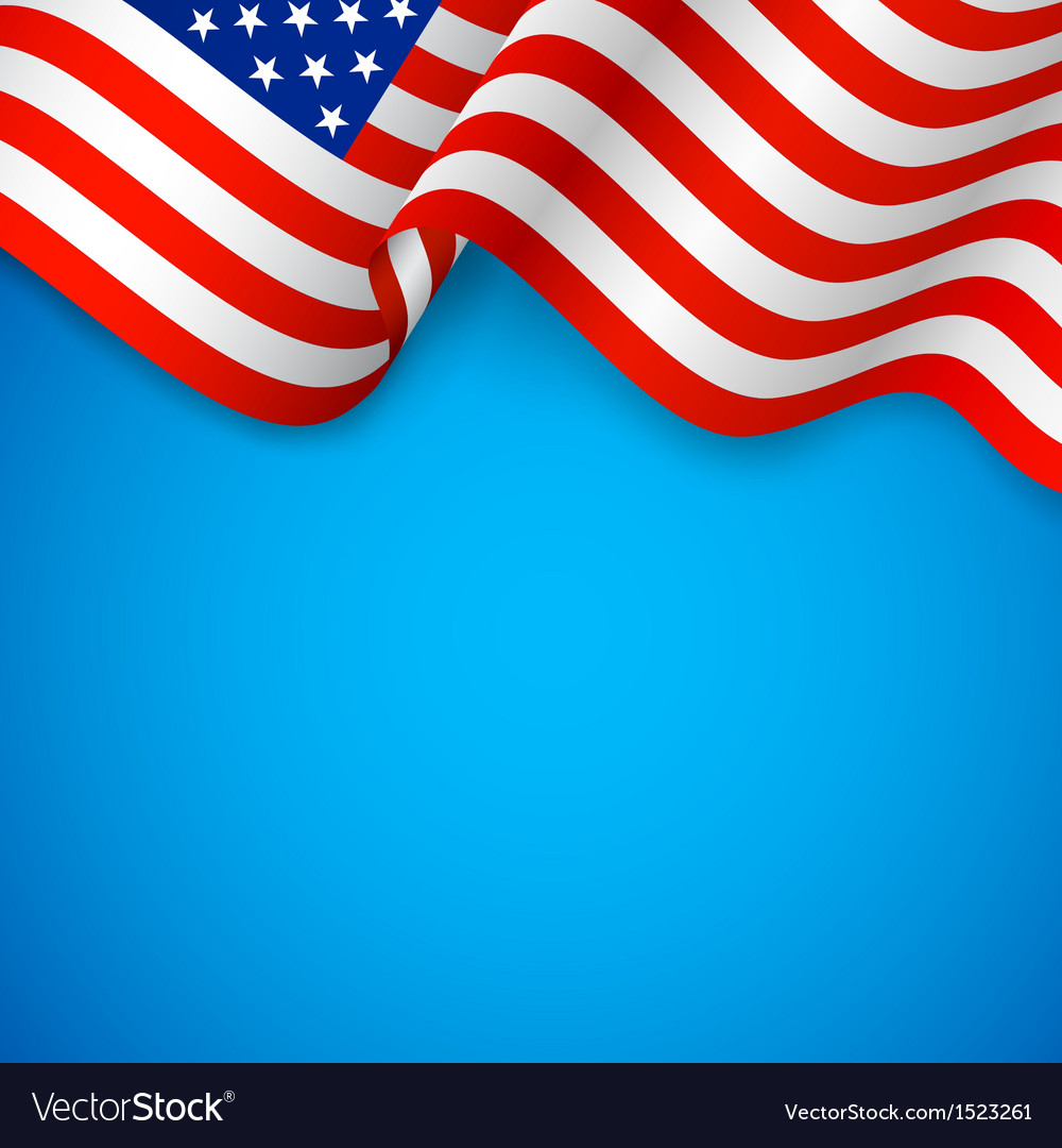 Download Wavy American Flag Royalty Free Vector Image - VectorStock