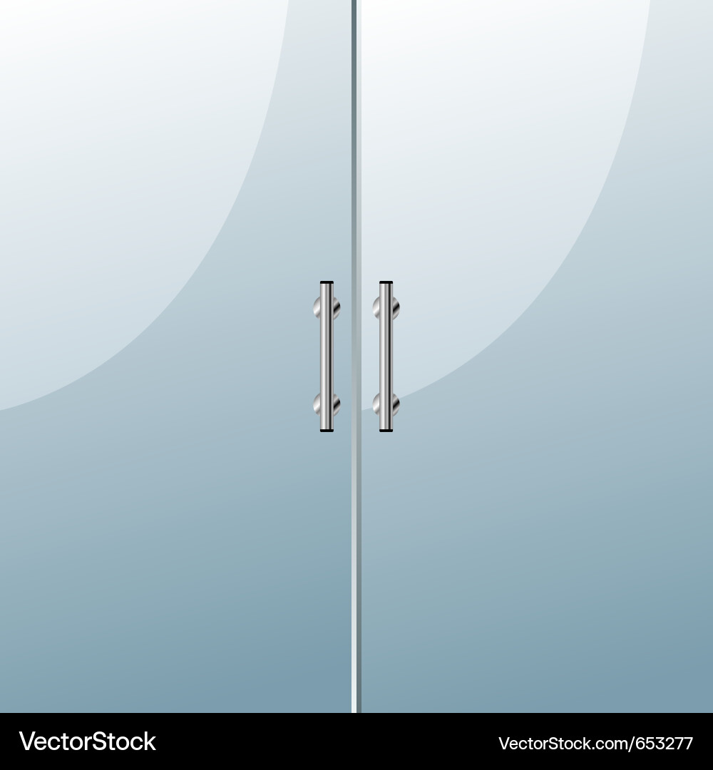 Glass door Royalty Free Vector Image VectorStock