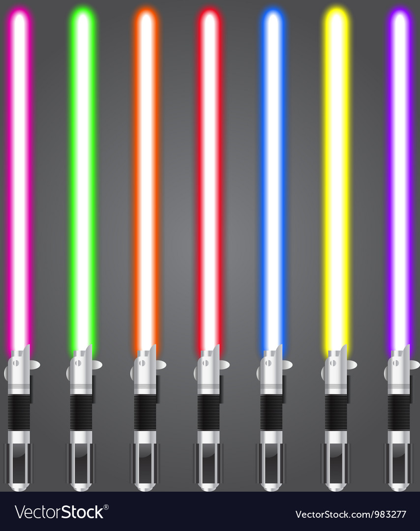 Lightsaber set Royalty Free Vector Image VectorStock