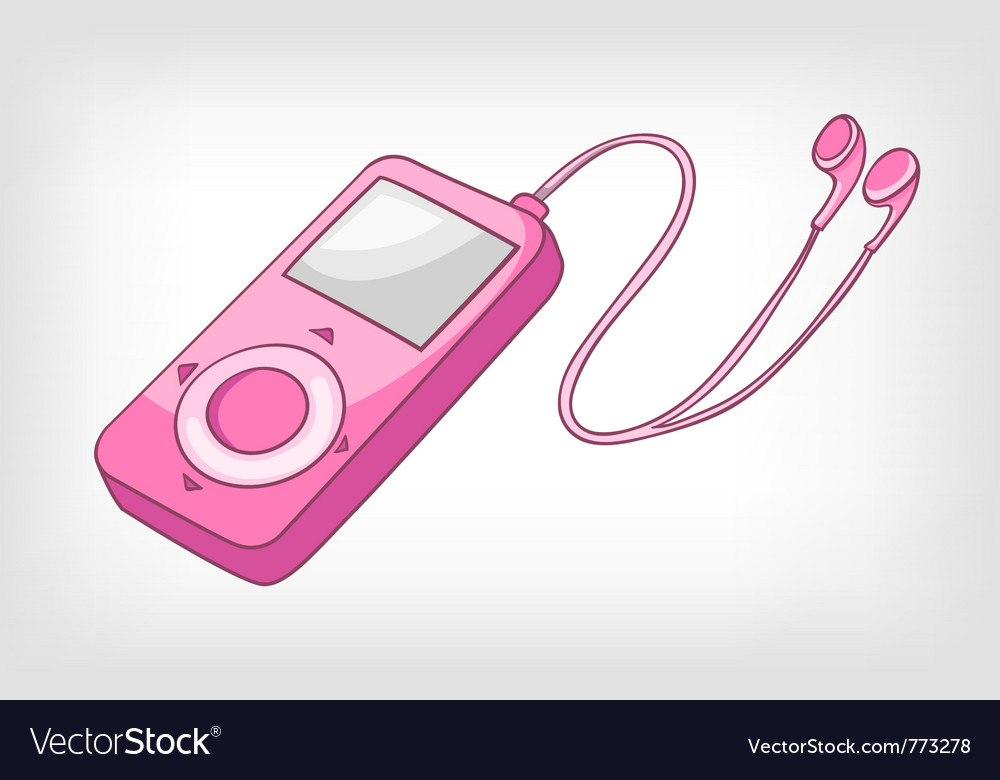 Cartoon mp3 player Royalty Free Vector Image VectorStock