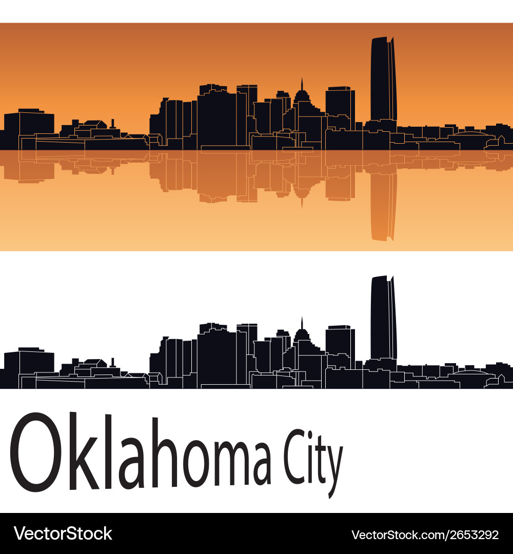 Oklahoma City skyline Royalty Free Vector Image