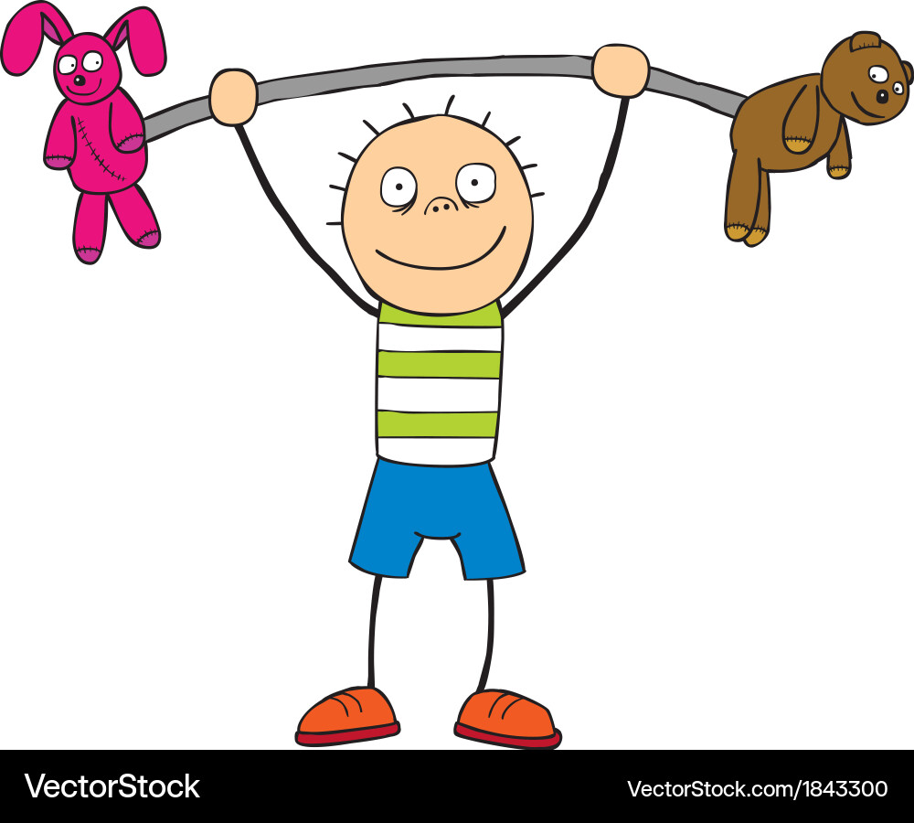 Weightlifting cartoon Royalty Free Vector Image