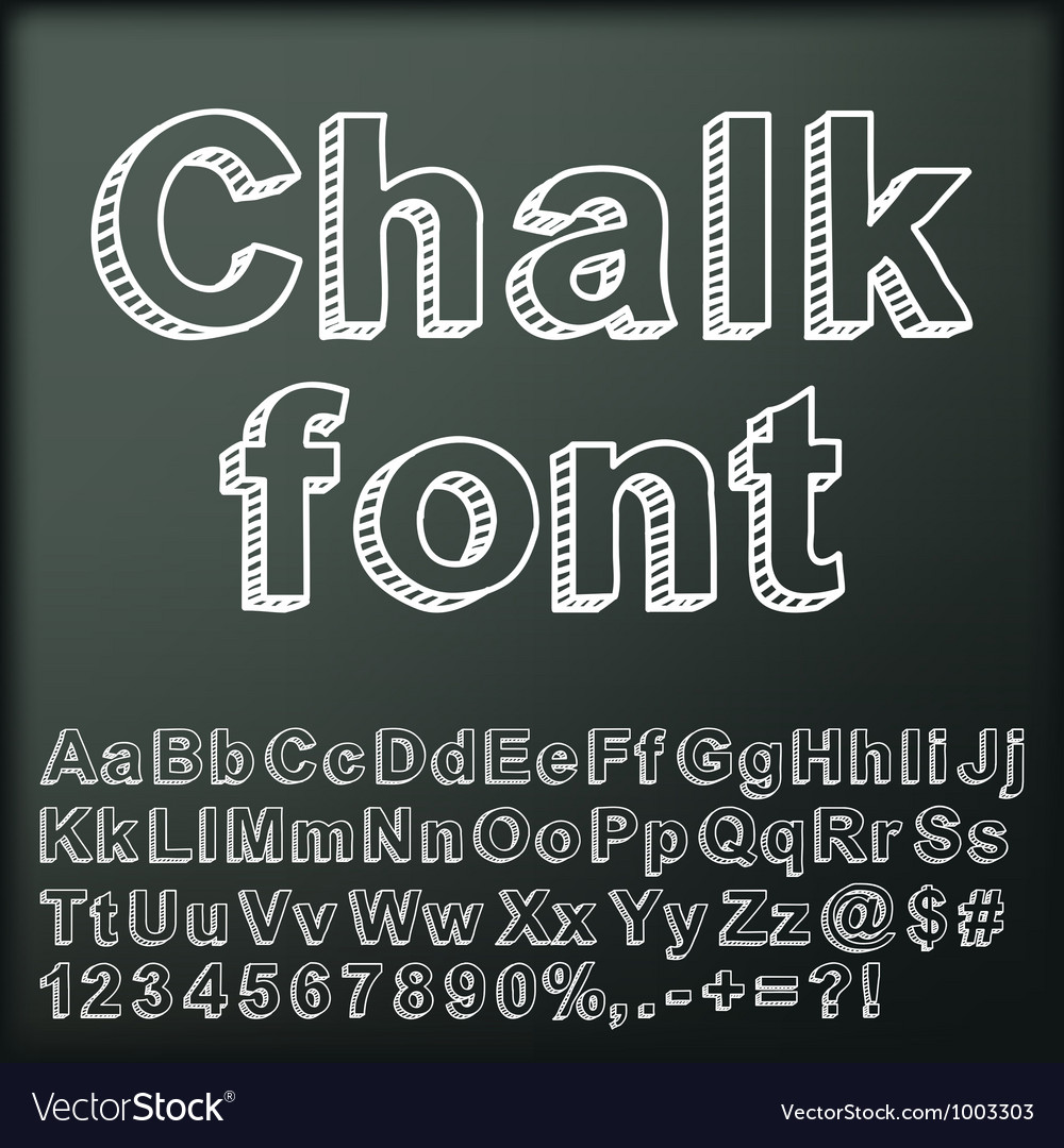 Abstract chalk font Royalty Free Vector Image VectorStock