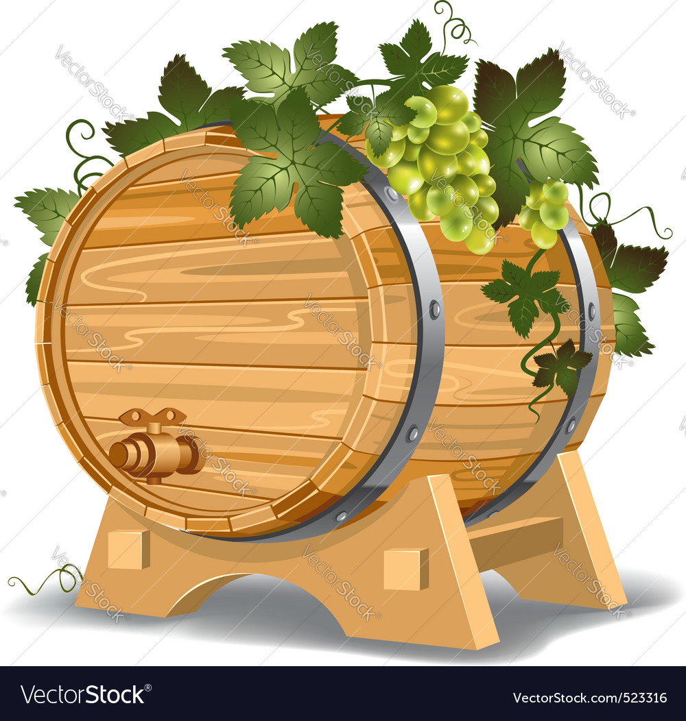 Wine barrel Royalty Free Vector Image VectorStock