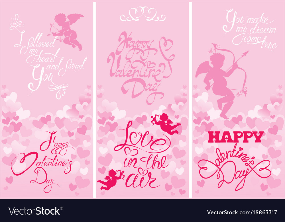 set of 3 holiday vertical banners with cute angels