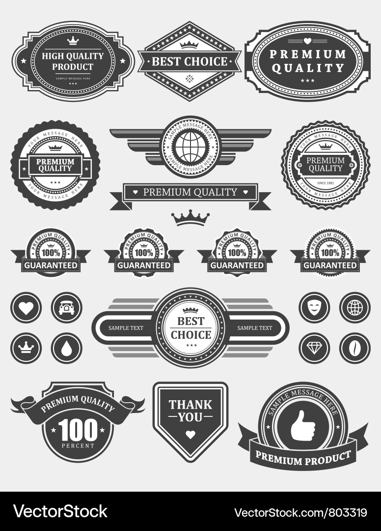 Download Vintage style retro emblem Royalty Free Vector Image