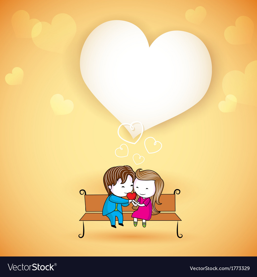 Happy loving Couple  on Love Background  Royalty Free Vector 