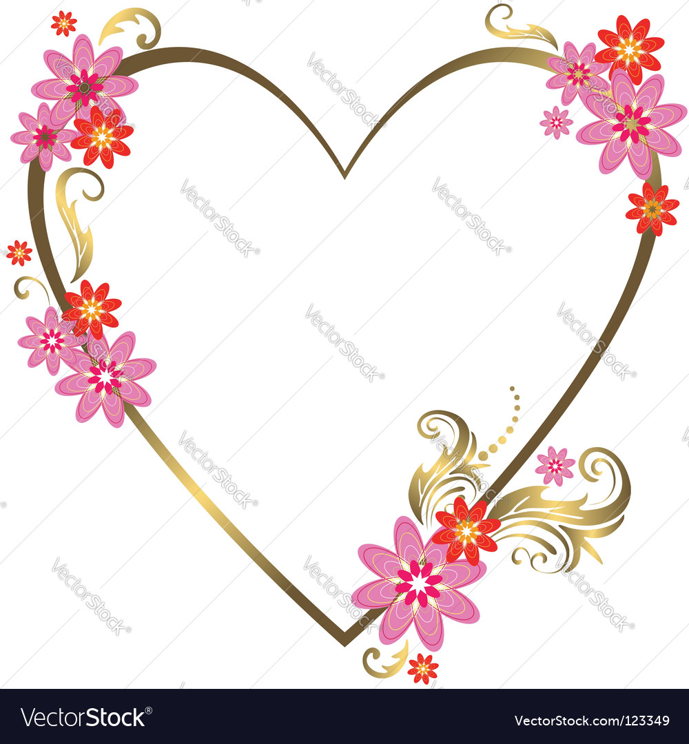 Download Gold heart silhouette Royalty Free Vector Image