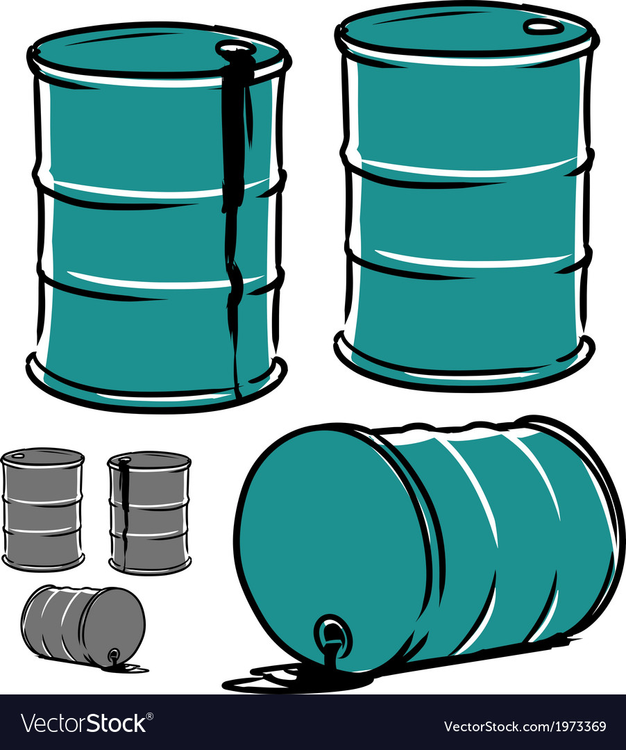 Metal barrel Royalty Free Vector Image VectorStock