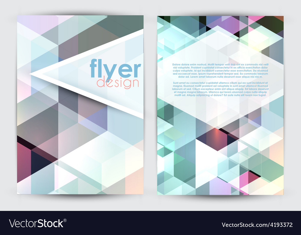 double sided flyer design royalty free vector image double sided flyer design