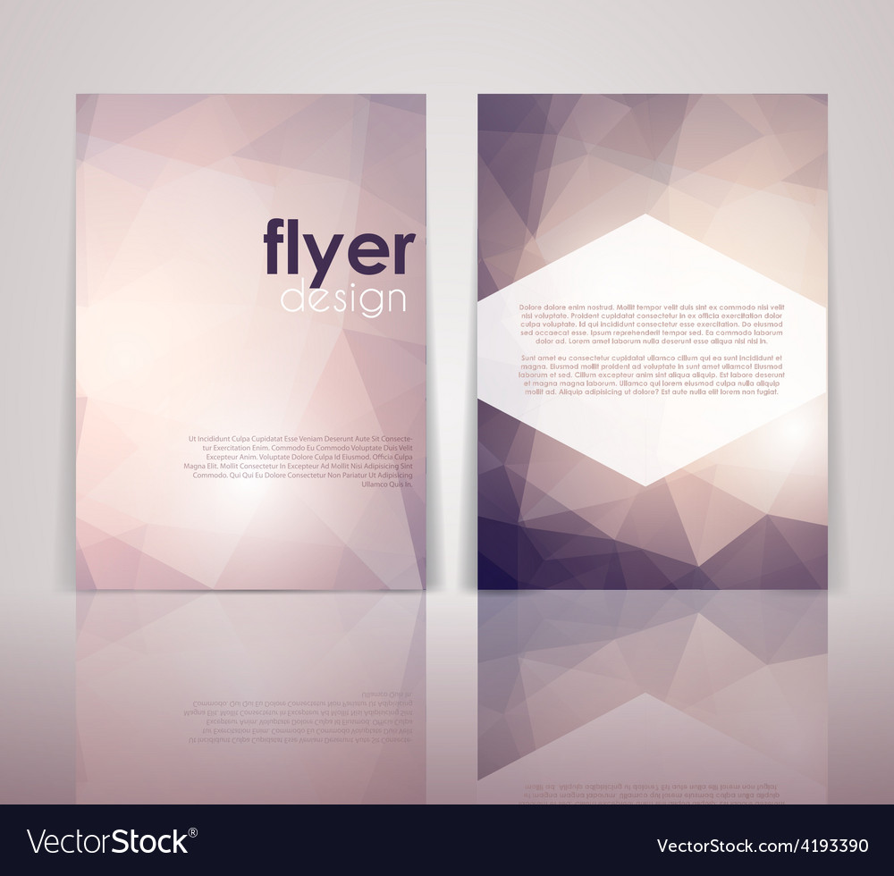 double sided flyer design royalty free vector image double sided flyer design