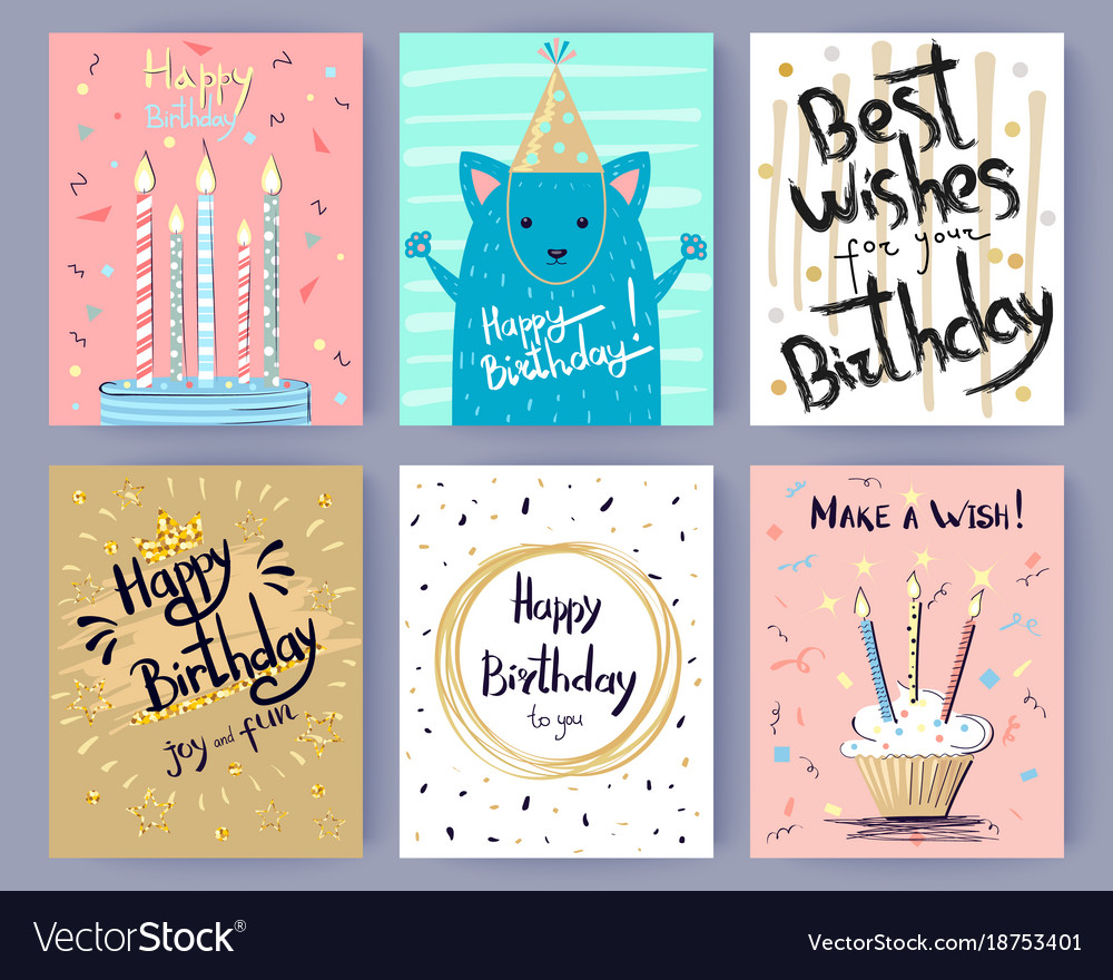 happy bday postcards