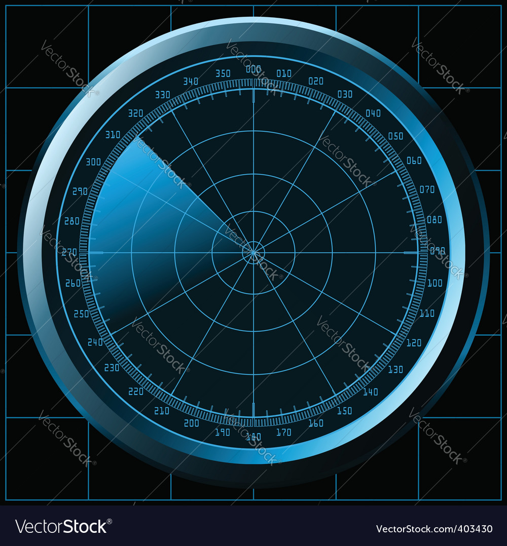 Radar screen sonar Royalty Free Vector Image - VectorStock