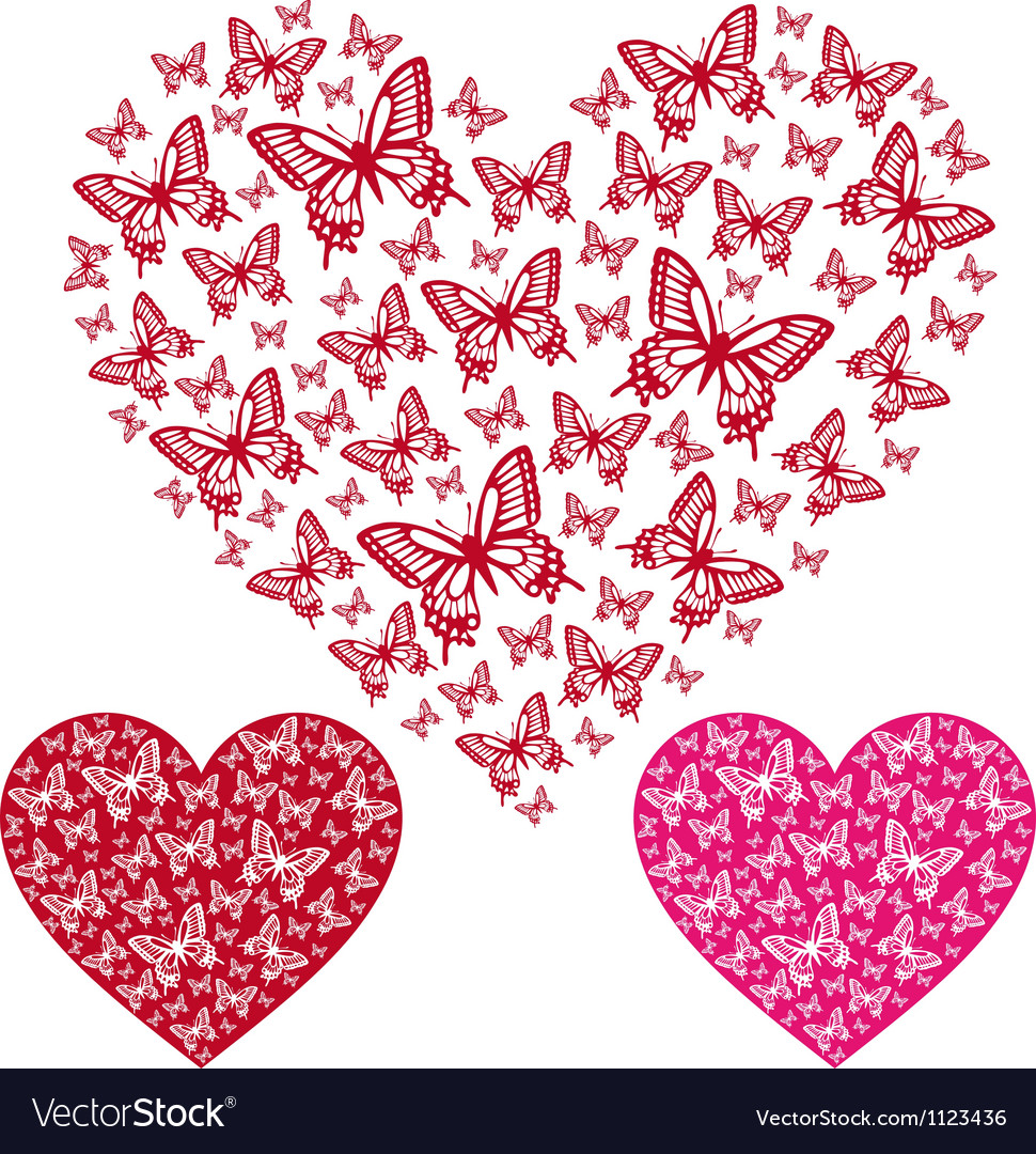 Free 311 Heart Shaped Butterfly Heart Svg SVG PNG EPS DXF File.