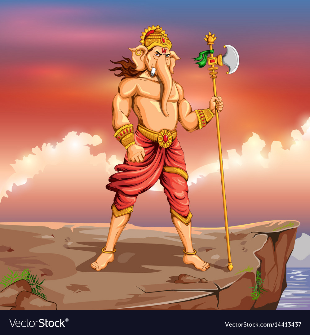 Lord Ganapati Background For Ganesh Chaturthi Vector Image