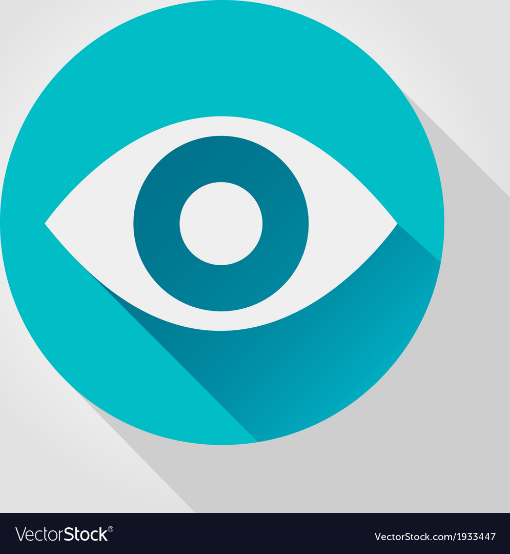 Download Eye icon flat design Royalty Free Vector Image