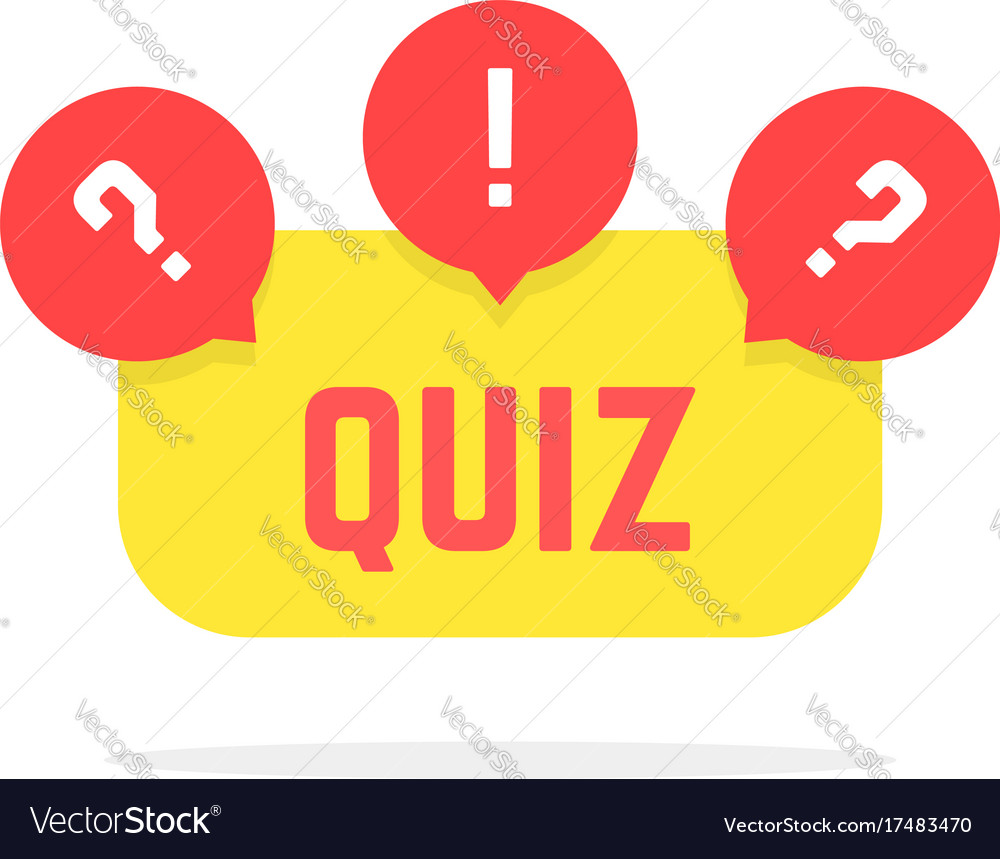 Download Red and yellow quiz button Royalty Free Vector Image