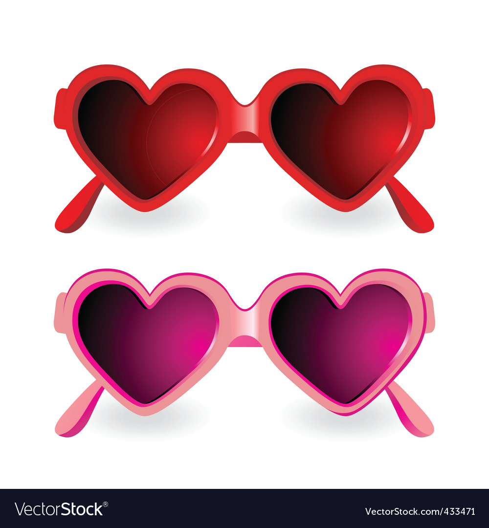 Download Sunglasses heart shape Royalty Free Vector Image