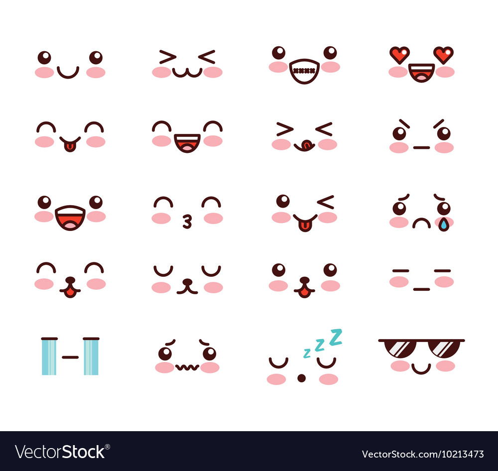 Download Kawaii face icon design Royalty Free Vector Image