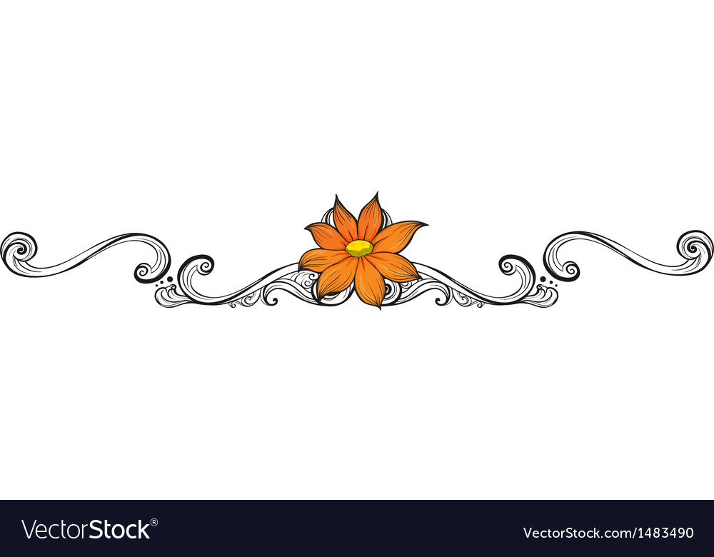 Download An orange flower border Royalty Free Vector Image
