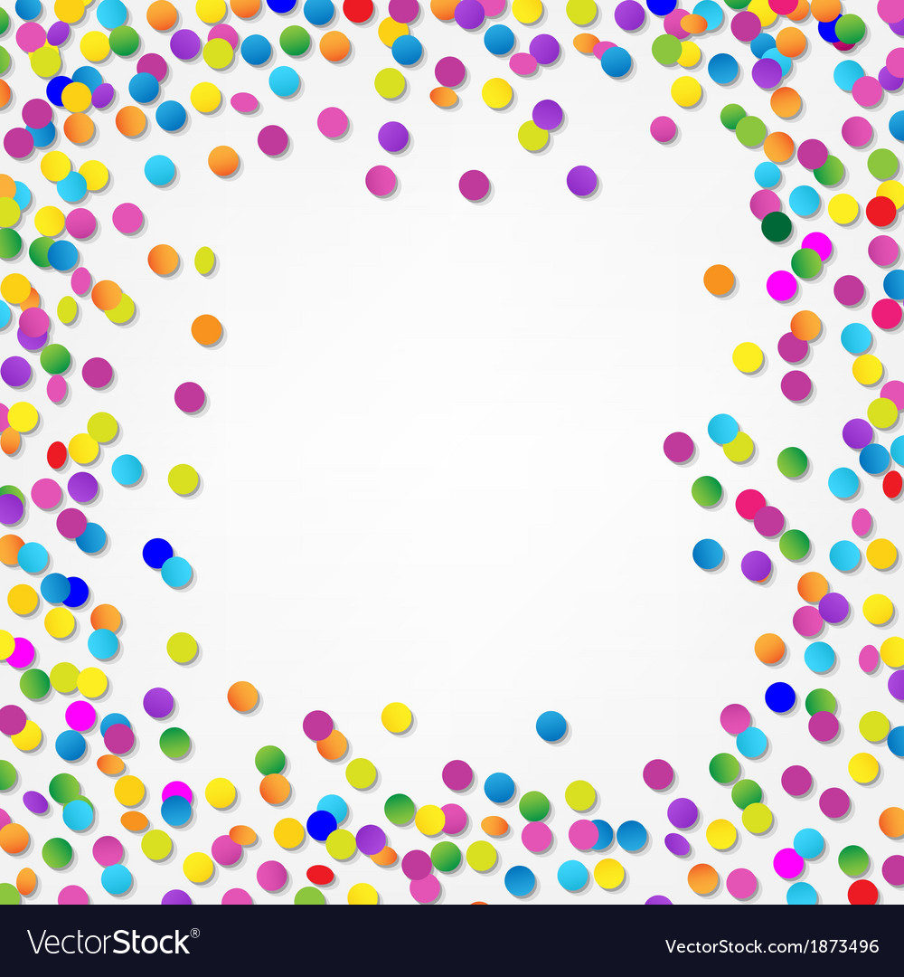 Download Colorful Confetti Border Royalty Free Vector Image