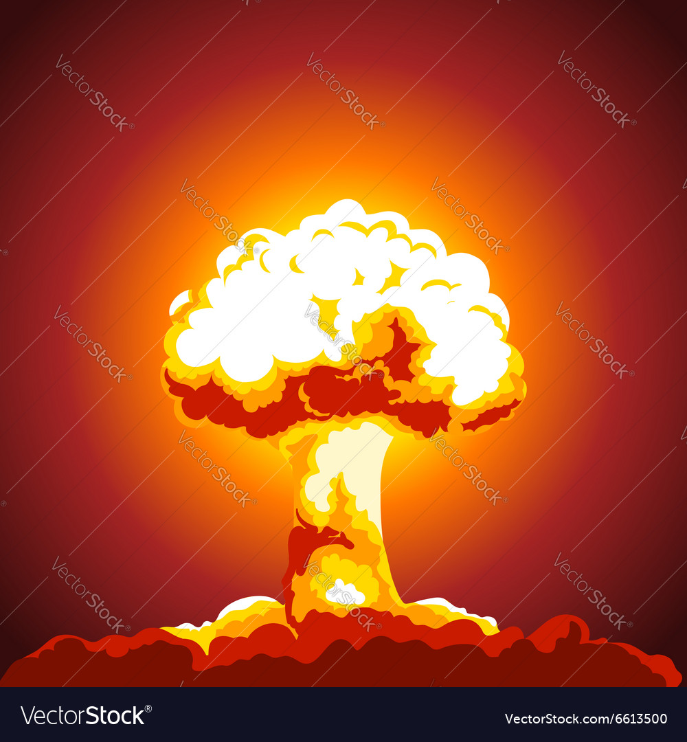 Nuclear explosion Royalty Free Vector Image VectorStock