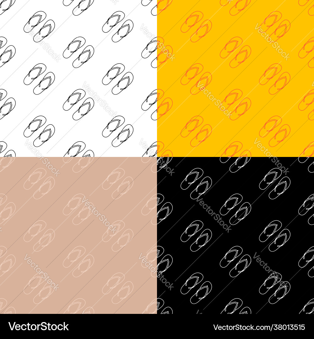 Set seamless patterns with beach rubber Royalty Free Vector