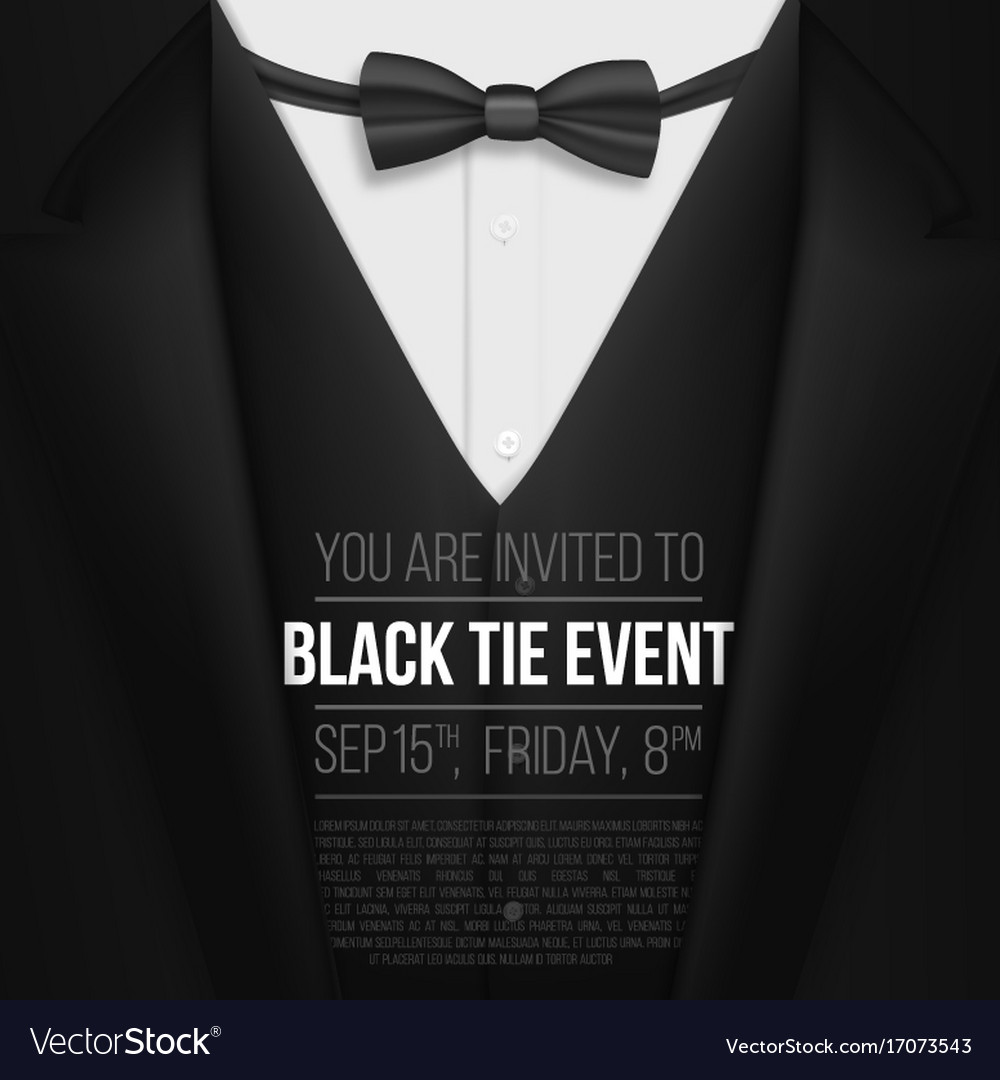 black tie event invitation