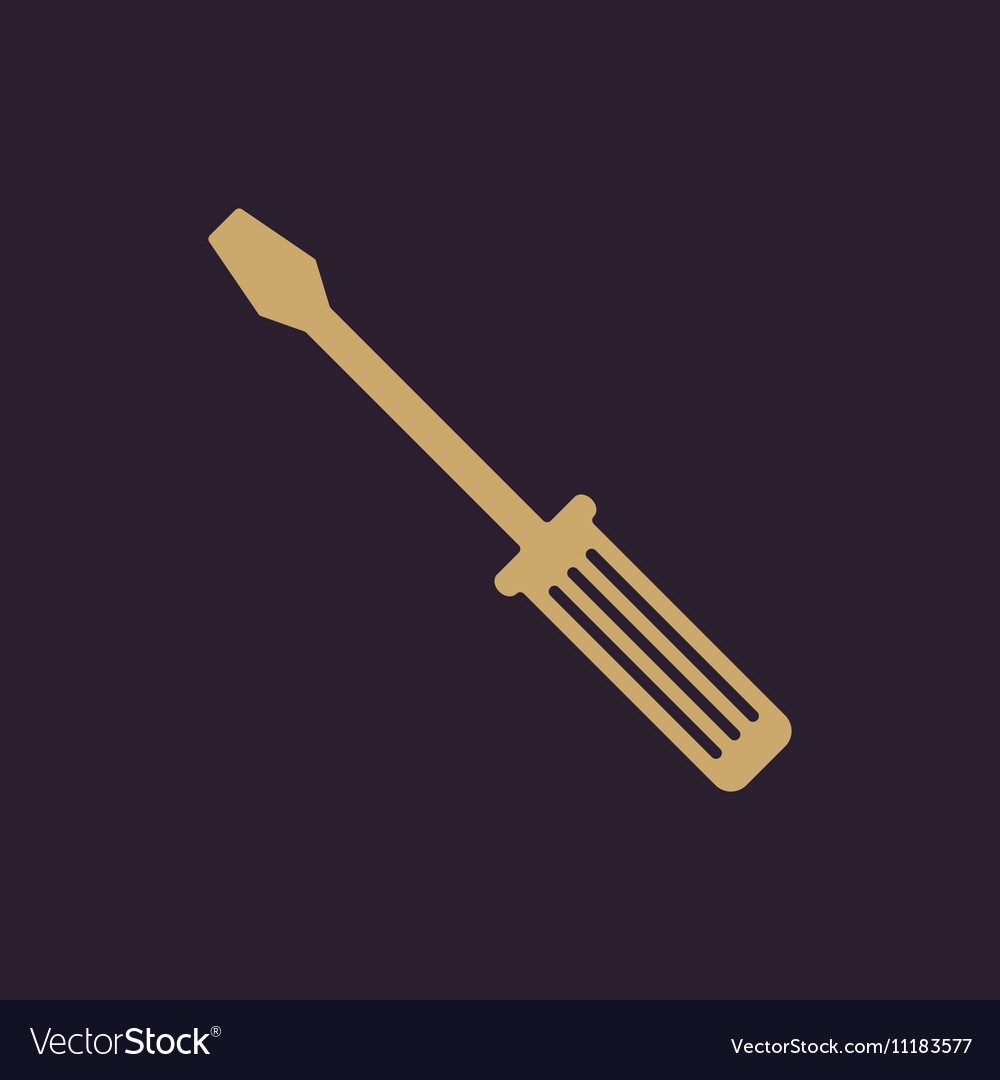 Screwdriver icon settings symbol flat Royalty Free Vector