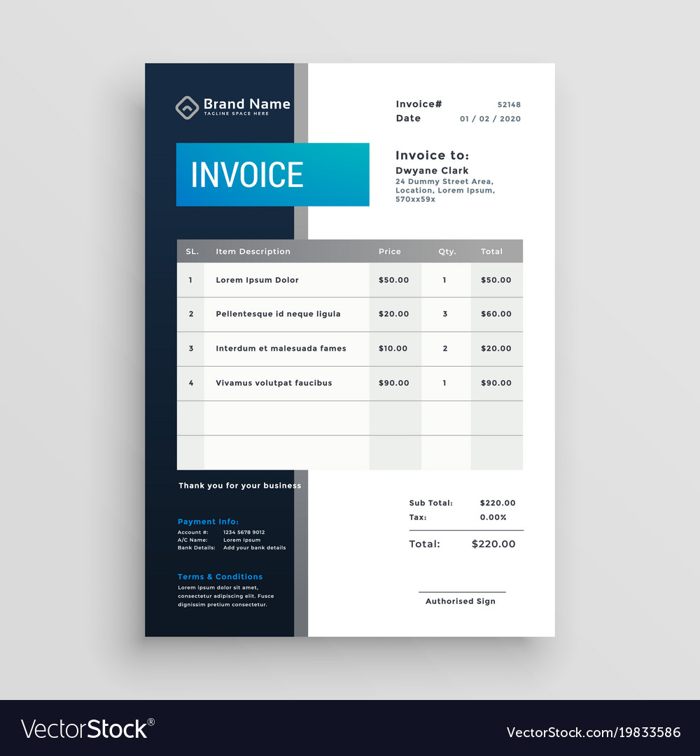 modern invoice