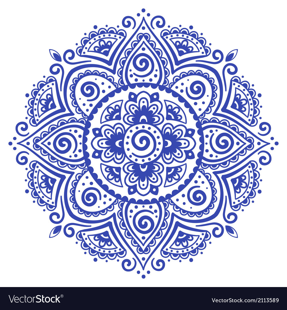Beautiful Indian floral ornament Royalty Free Vector Image