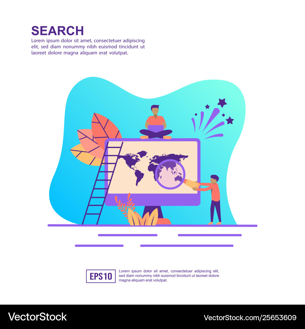 Concept search modern conceptual for banner Vector Image