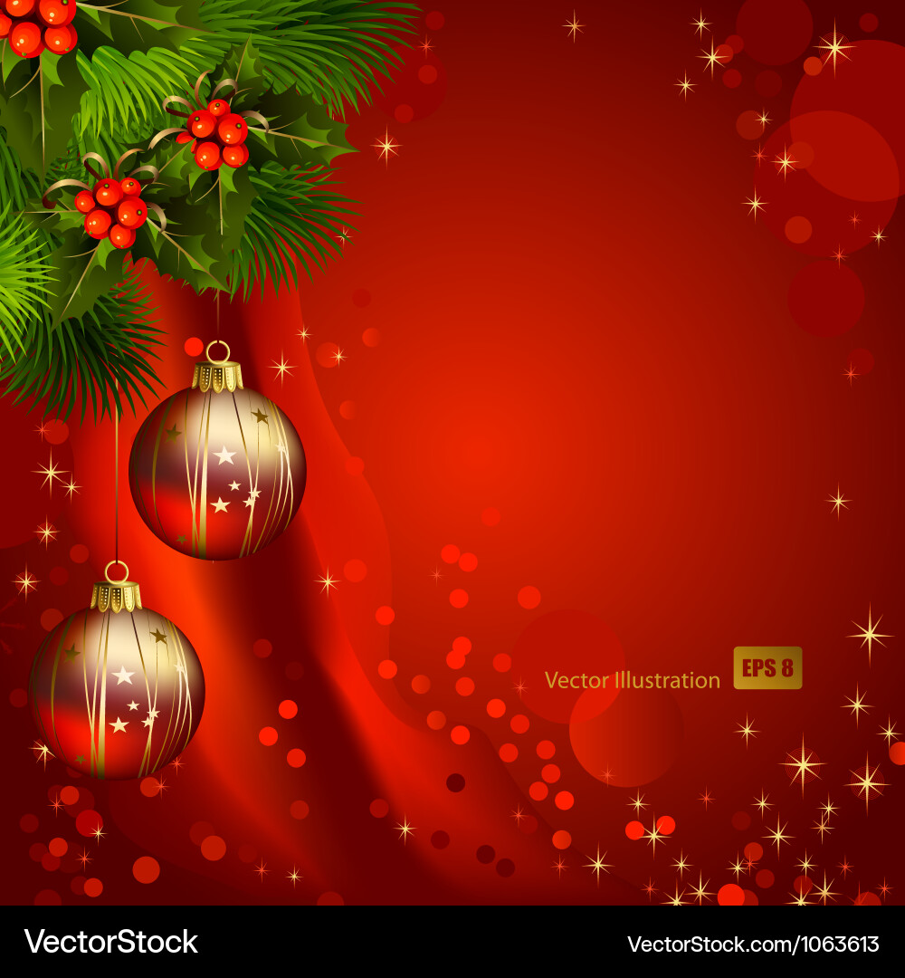Red Christmas background Royalty Free Vector Image