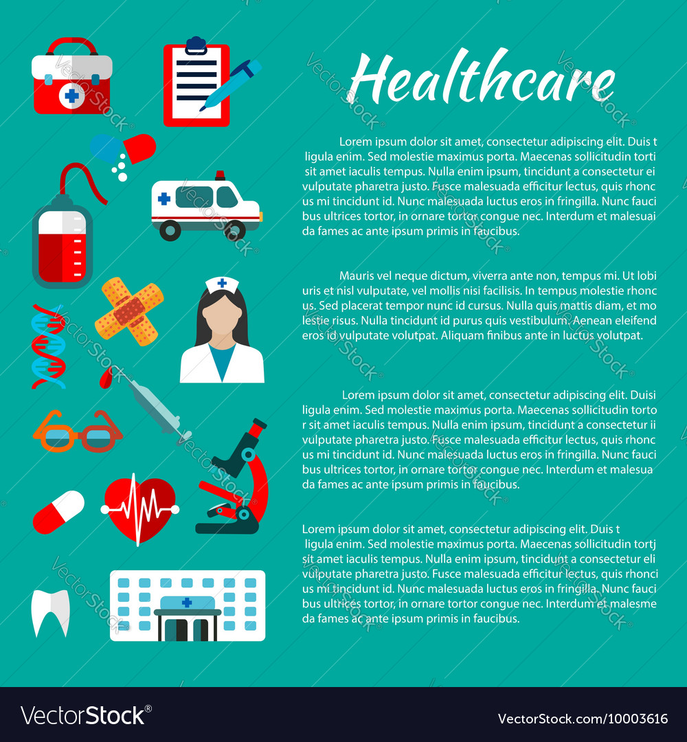 Healthcare And Medical Poster Design Vector Image Healthcare And Medical Poster Design Vector Image