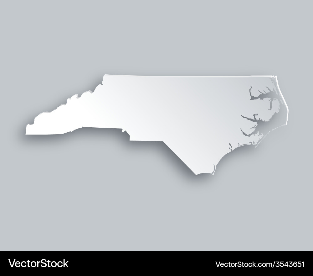 Map of North Carolina Royalty Free Vector Image