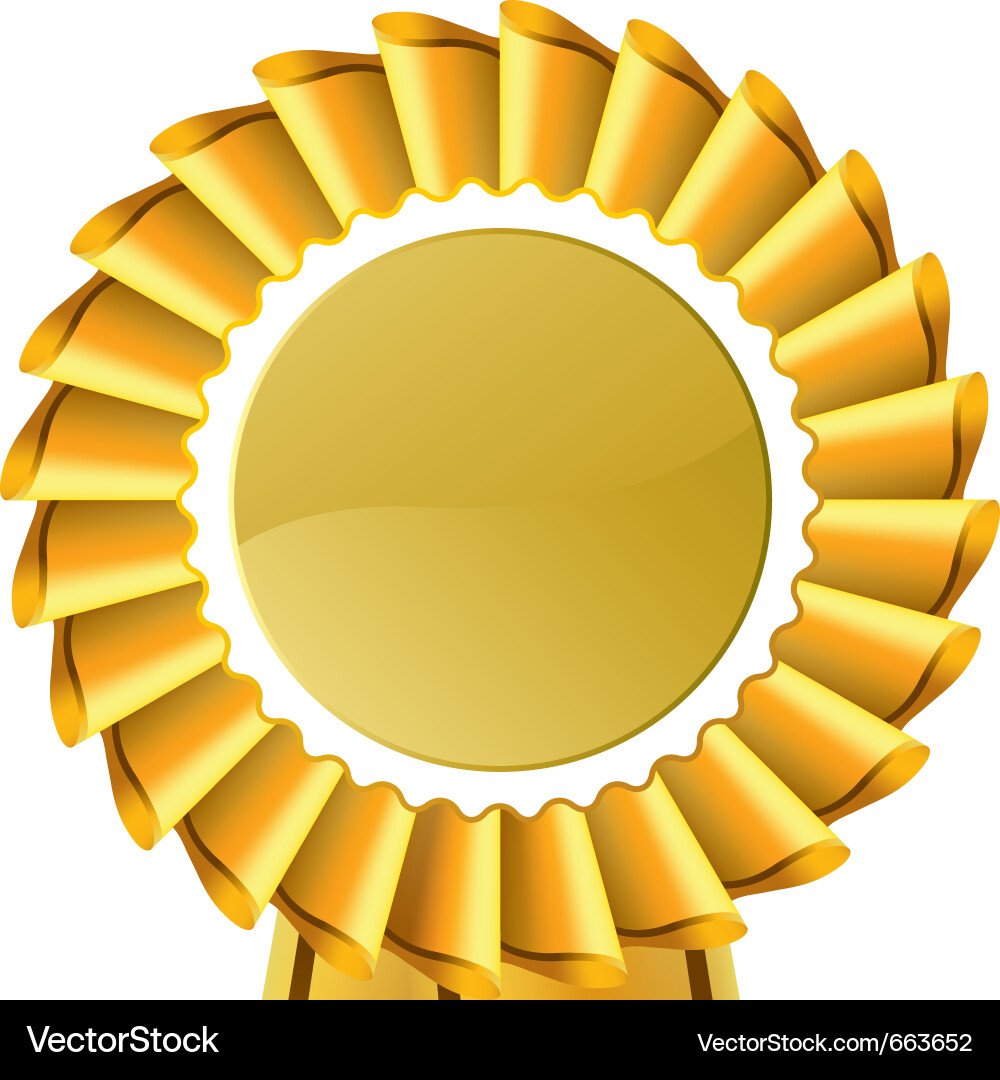 gold award seal rosette vector 663652