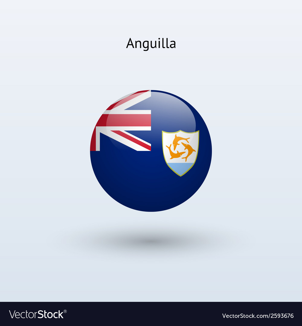 Anguilla Round Flag Royalty Free Vector Image Vectorstock