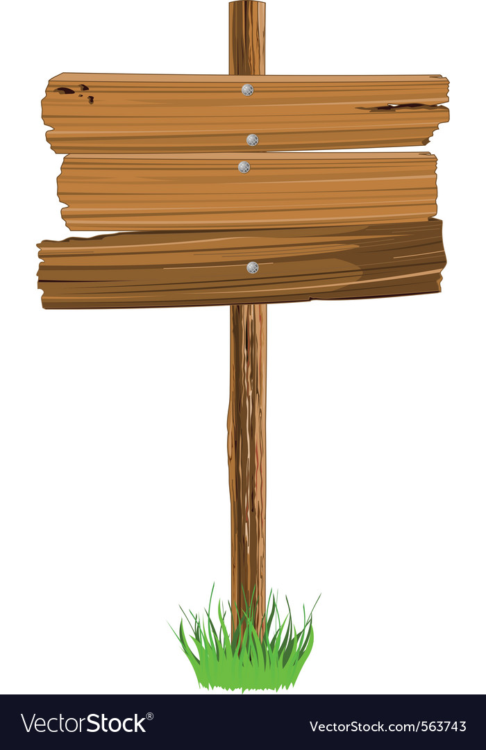 Download Wooden sign Royalty Free Vector Image - VectorStock