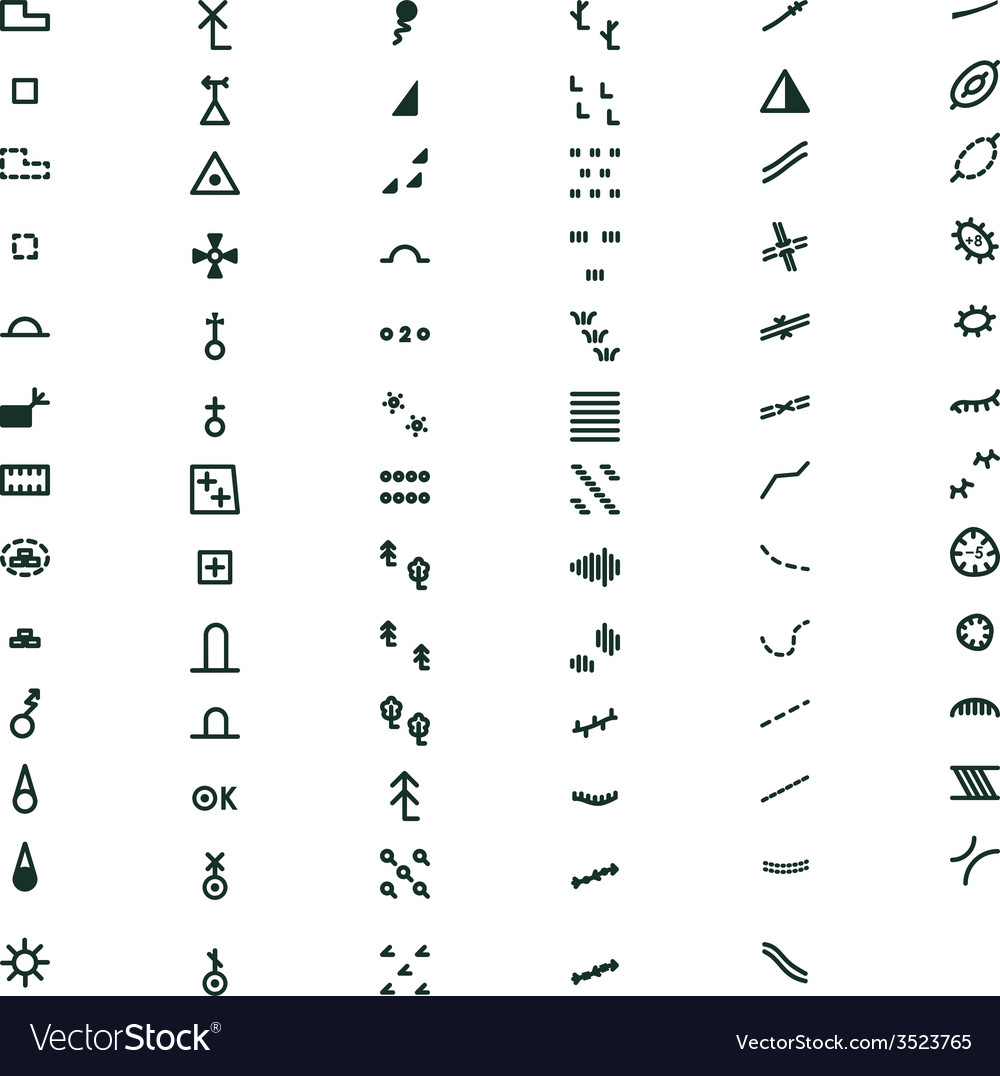 Topographic Map Symbol Sheet