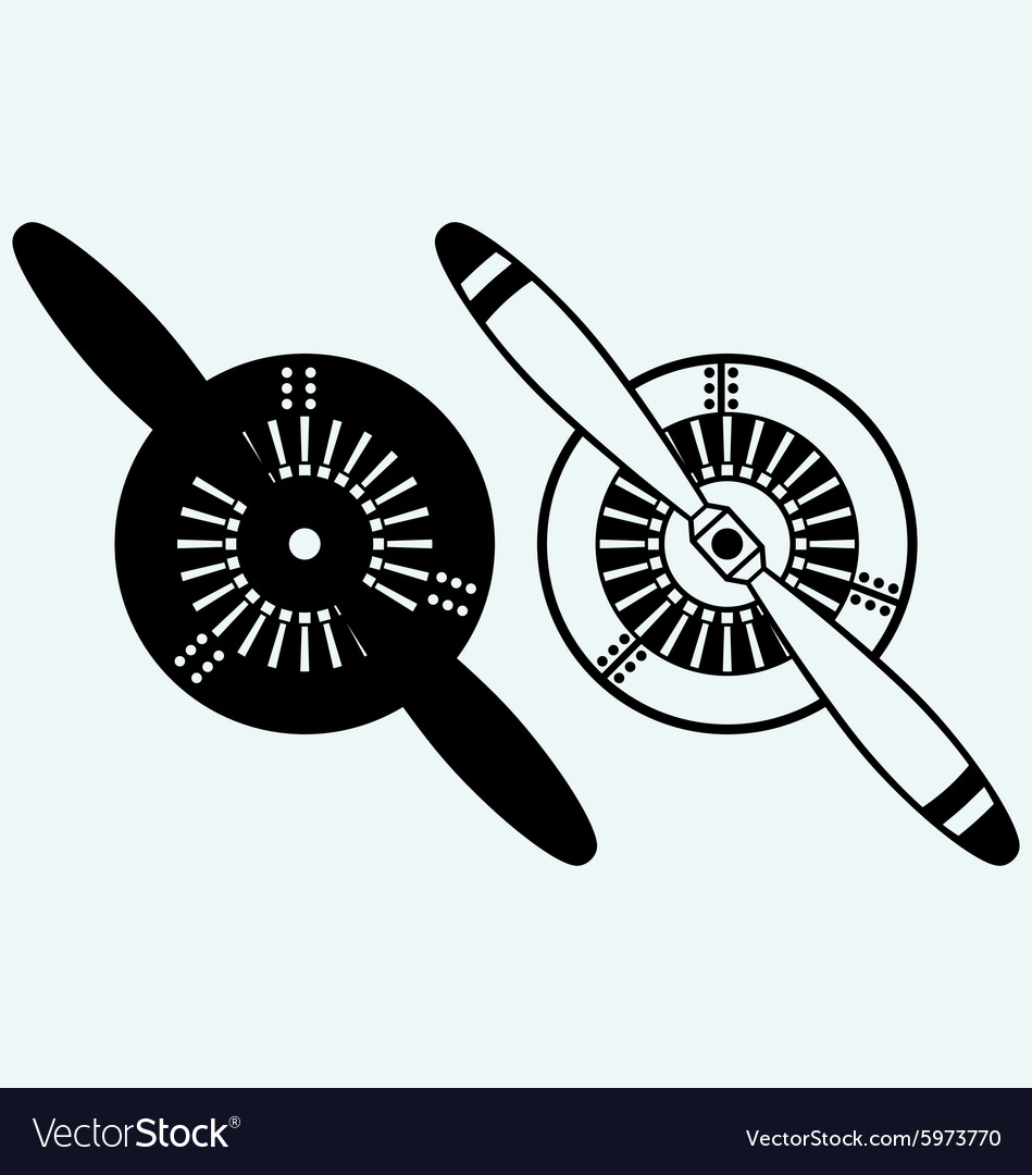Aircraft propeller Royalty Free Vector Image VectorStock