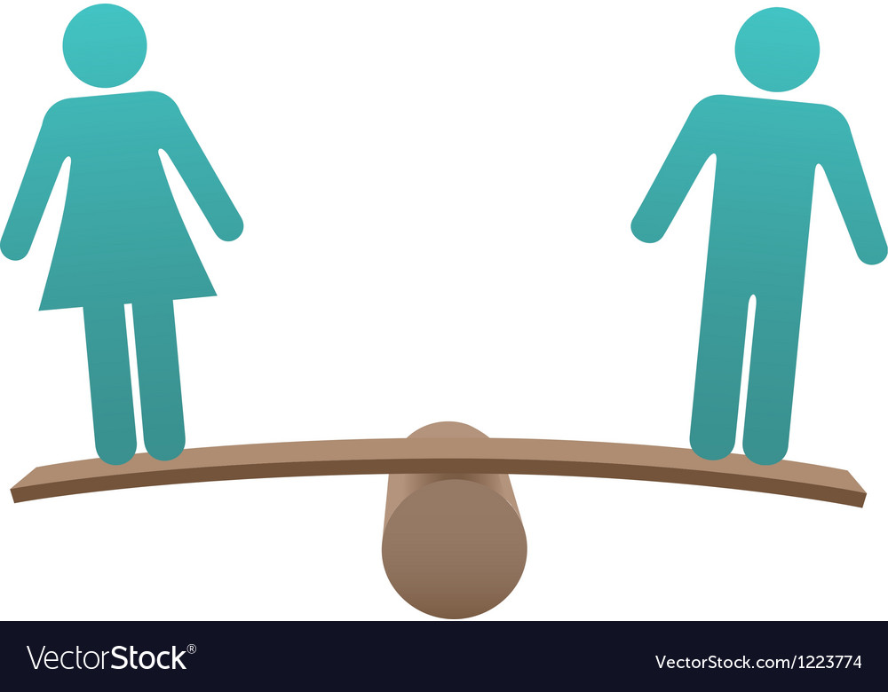 Equal Male Female Sex Equality Balance Royalty Free Vector