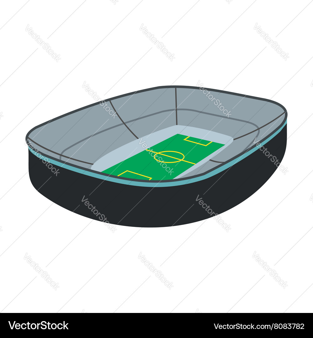 Oval footbal stadium icon Royalty Free Vector Image