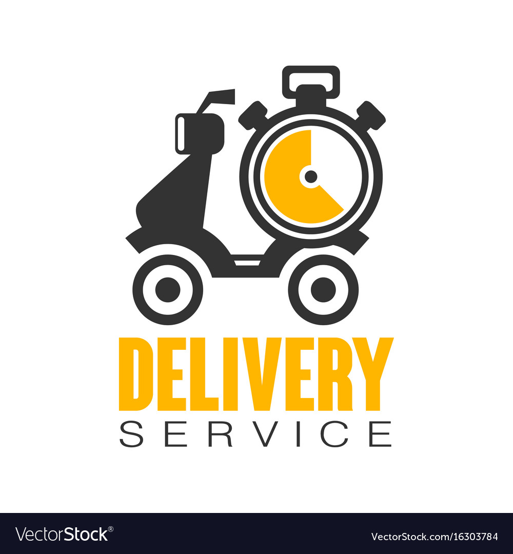 Delivery service logo design template Royalty Free Vector