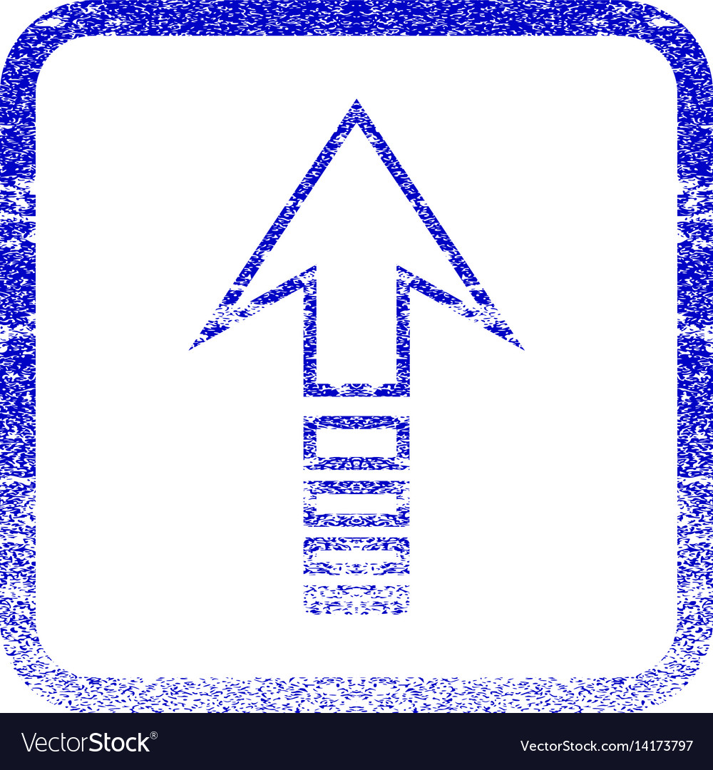 Send up framed textured icon Royalty Free Vector Image