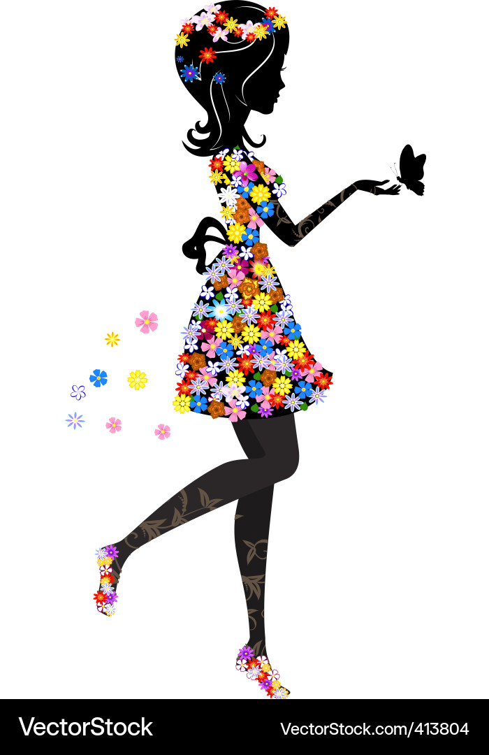 Flower girl Royalty Free Vector Image VectorStock